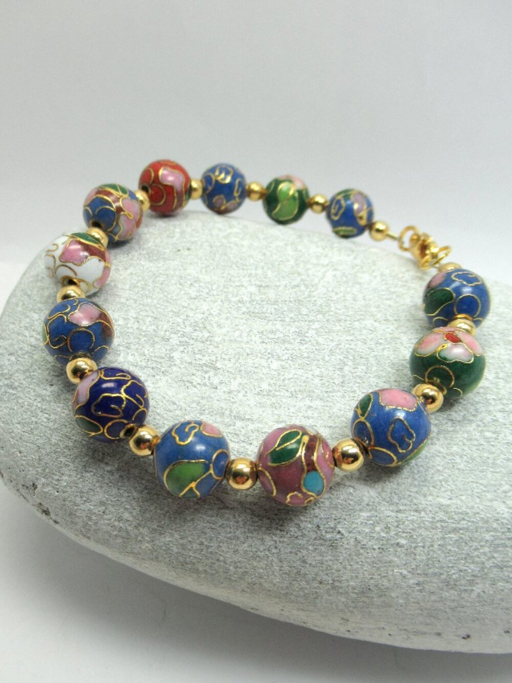 Cloisonne Bead Bracelet